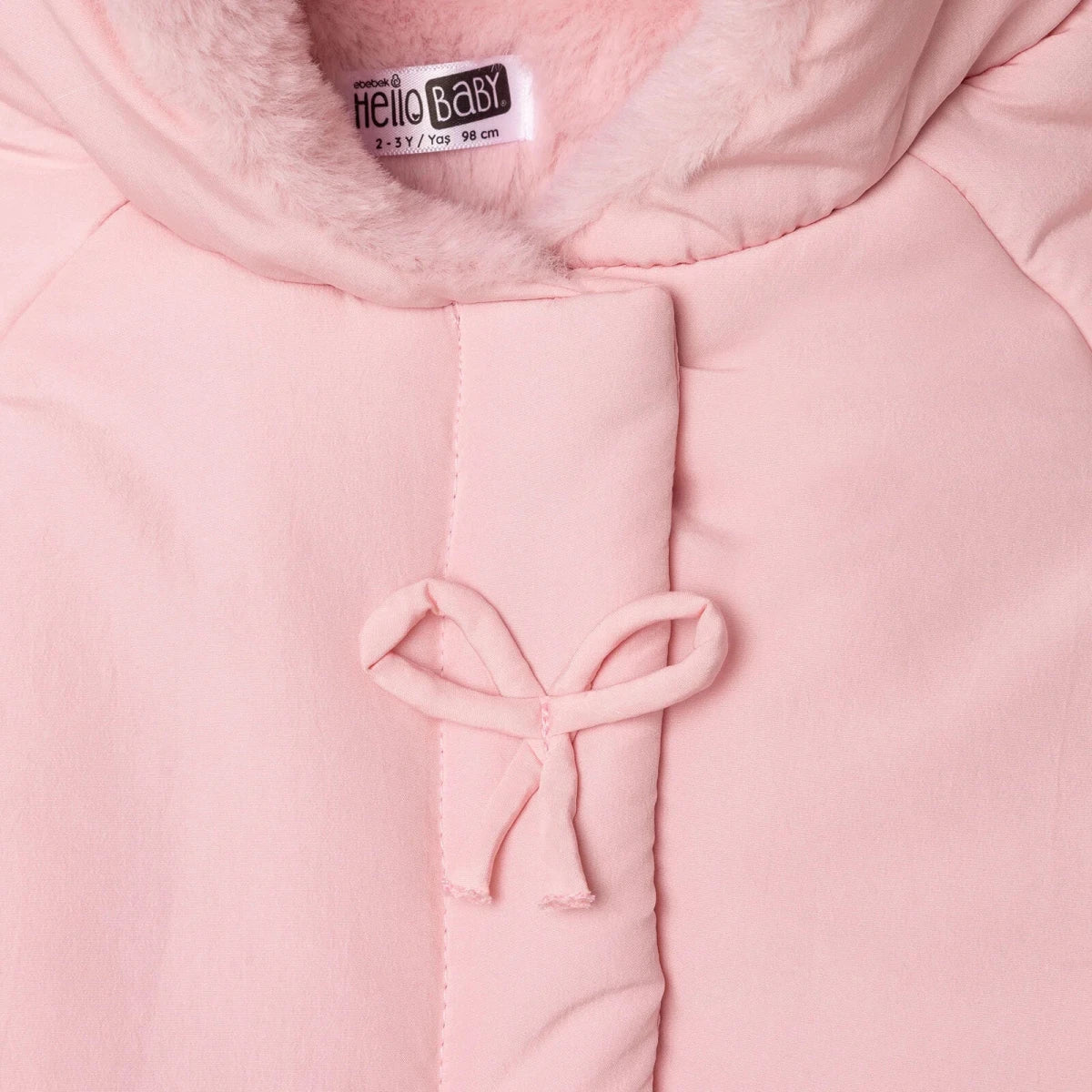 HelloBaby Hooded Bow Print Fleece Baby Jacket (9-12 Months to 4-5 Years)