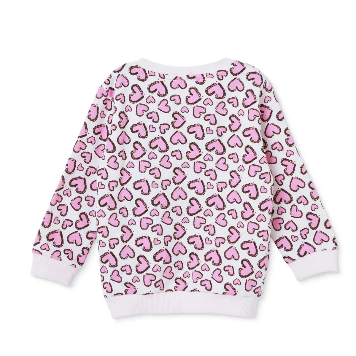 HelloBaby Heart Print Brushed Loopback Baby Sweatshirt (3-6 Months to 4-5 Years)