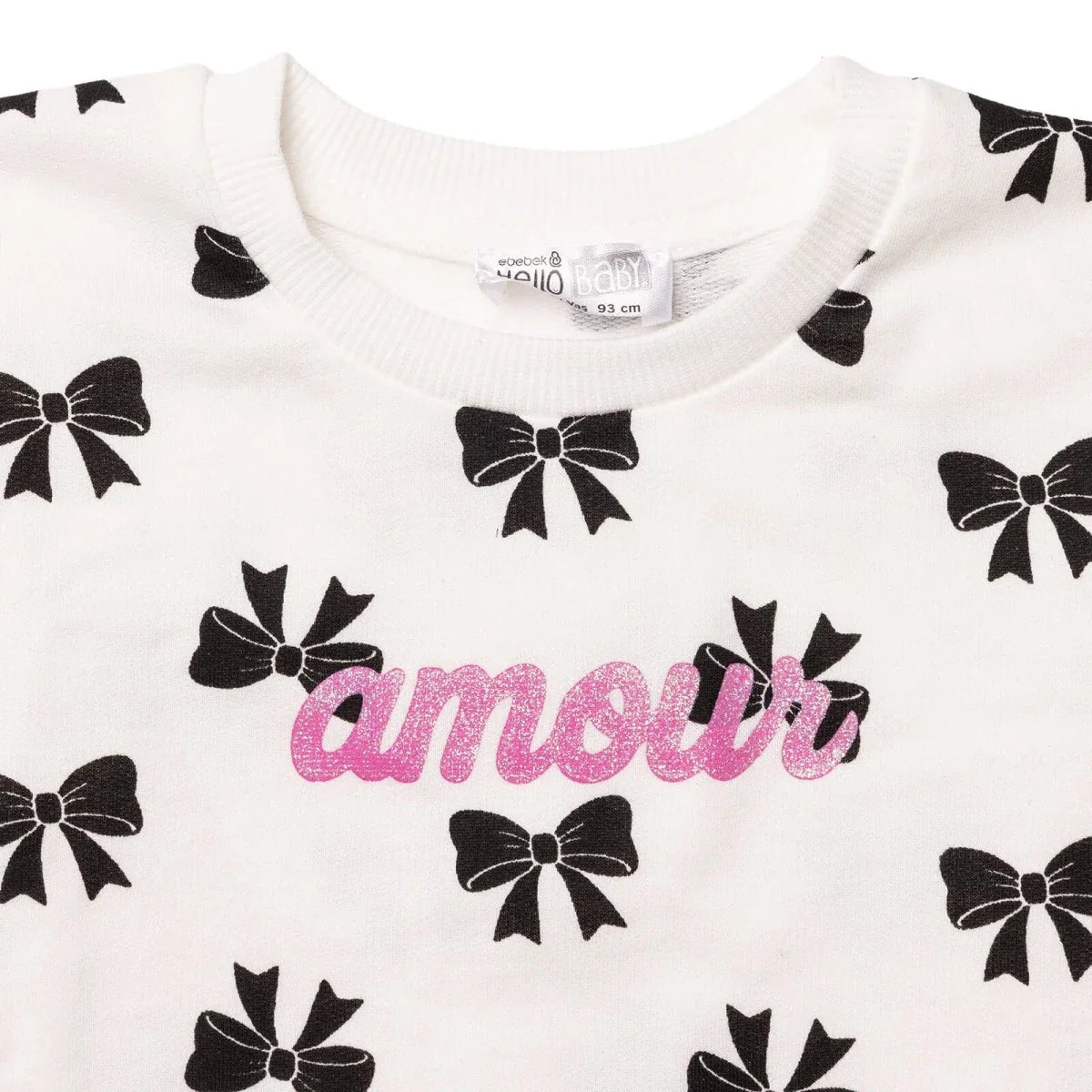 HelloBaby Bow Print Brushed Loopback Baby Sweatshirt (3-6 Months to 4-5 Years)