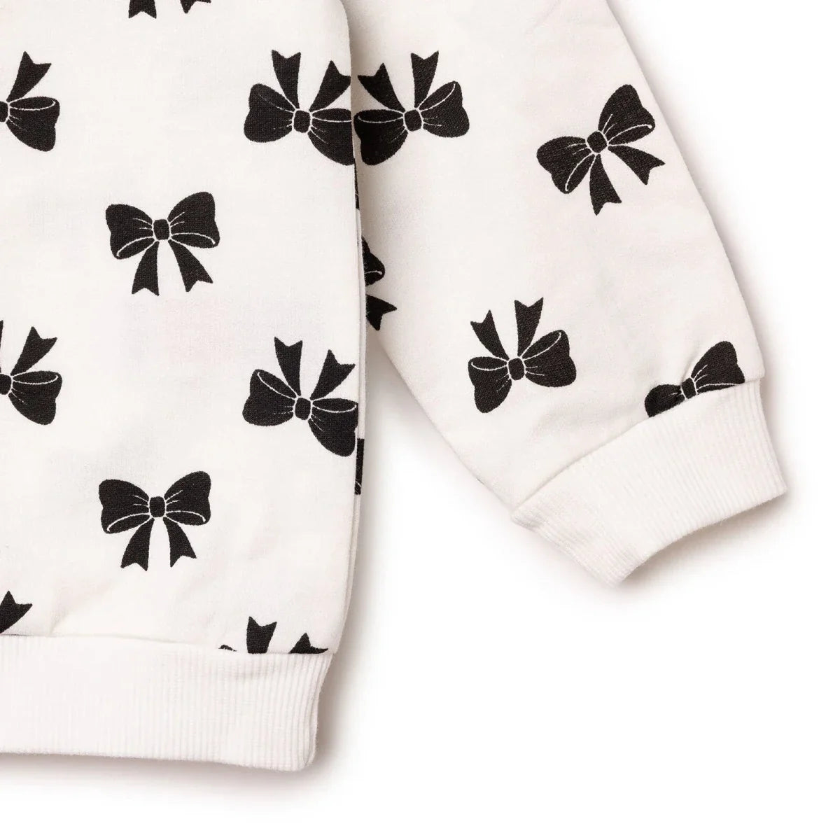 HelloBaby Bow Print Brushed Loopback Baby Sweatshirt (3-6 Months to 4-5 Years)