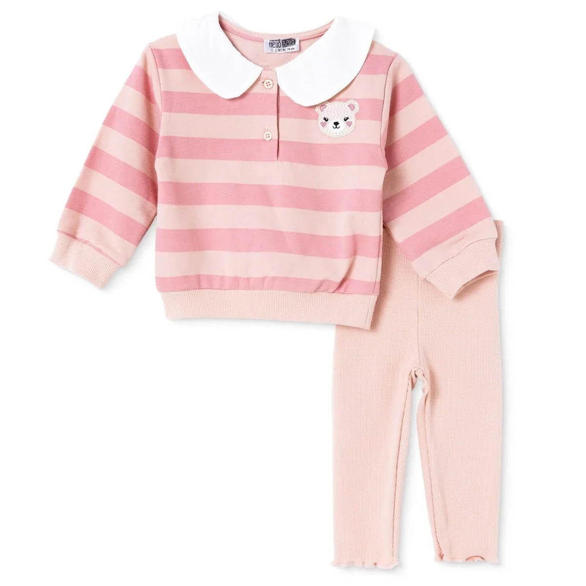 HelloBaby Bear Print Baby Sweatshirt & Leggings Set (3-6 Months to 4-5 Years)
