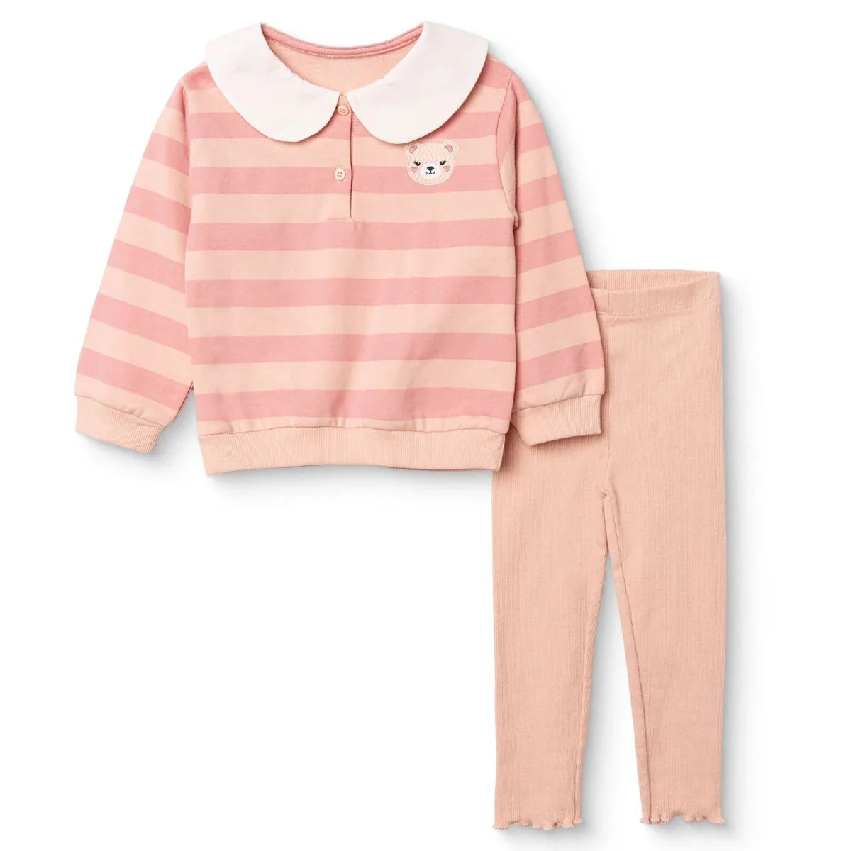 HelloBaby Bear Print Baby Sweatshirt & Leggings Set (3-6 Months to 4-5 Years)