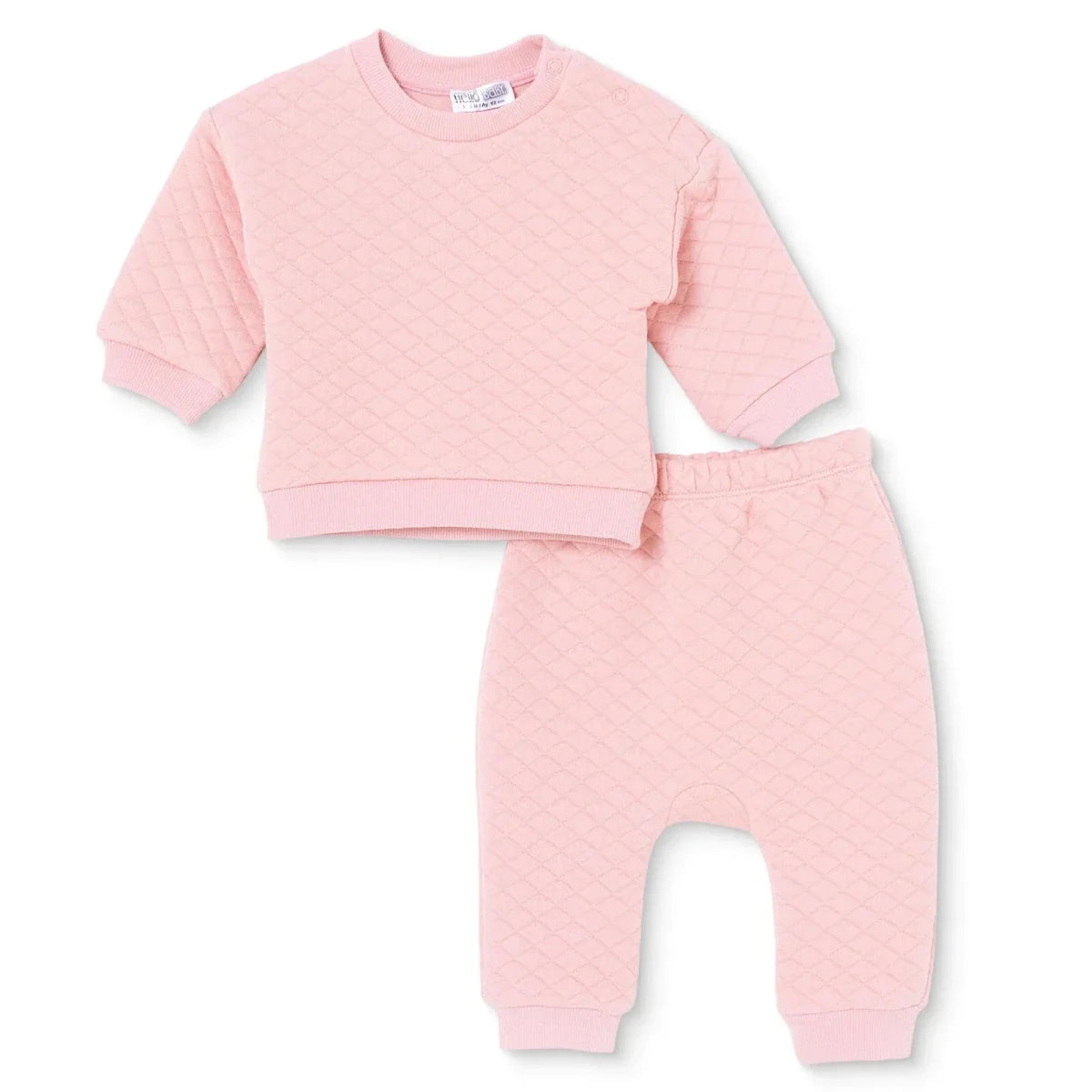 HelloBaby Quilted Baby Sweatshirt & Leggings Set (1-3 Months to 12 Months)