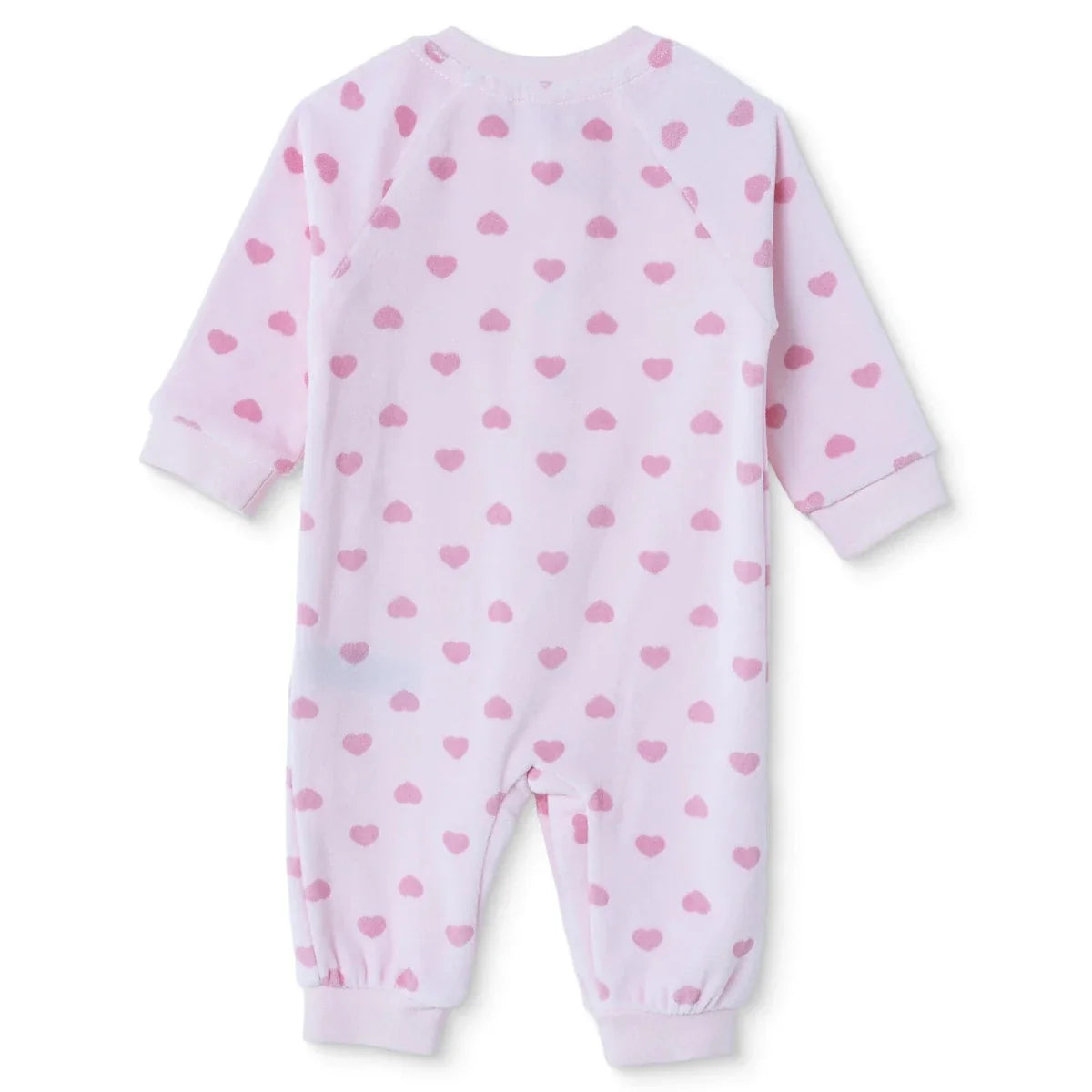 HelloBaby Heart Print Footless Velour Baby Sleepsuit (Newborn to 6-9 Months)