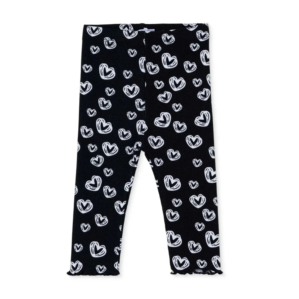 HelloBaby Heart Print Ribbed Baby Leggings (1-3 Months to 12 Months)