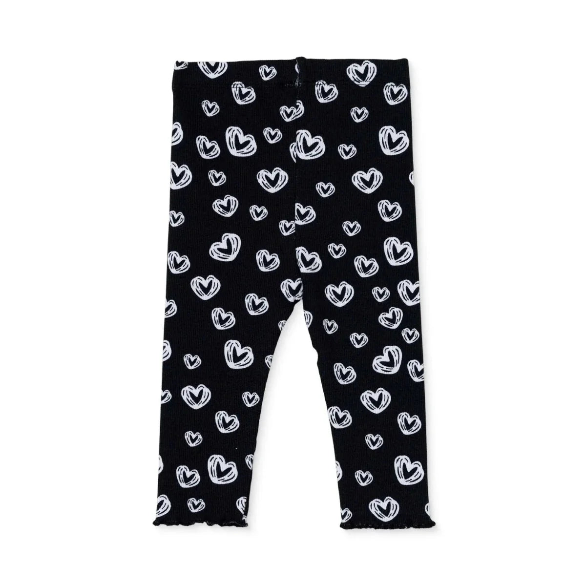 HelloBaby Heart Print Ribbed Baby Leggings (1-3 Months to 12 Months)