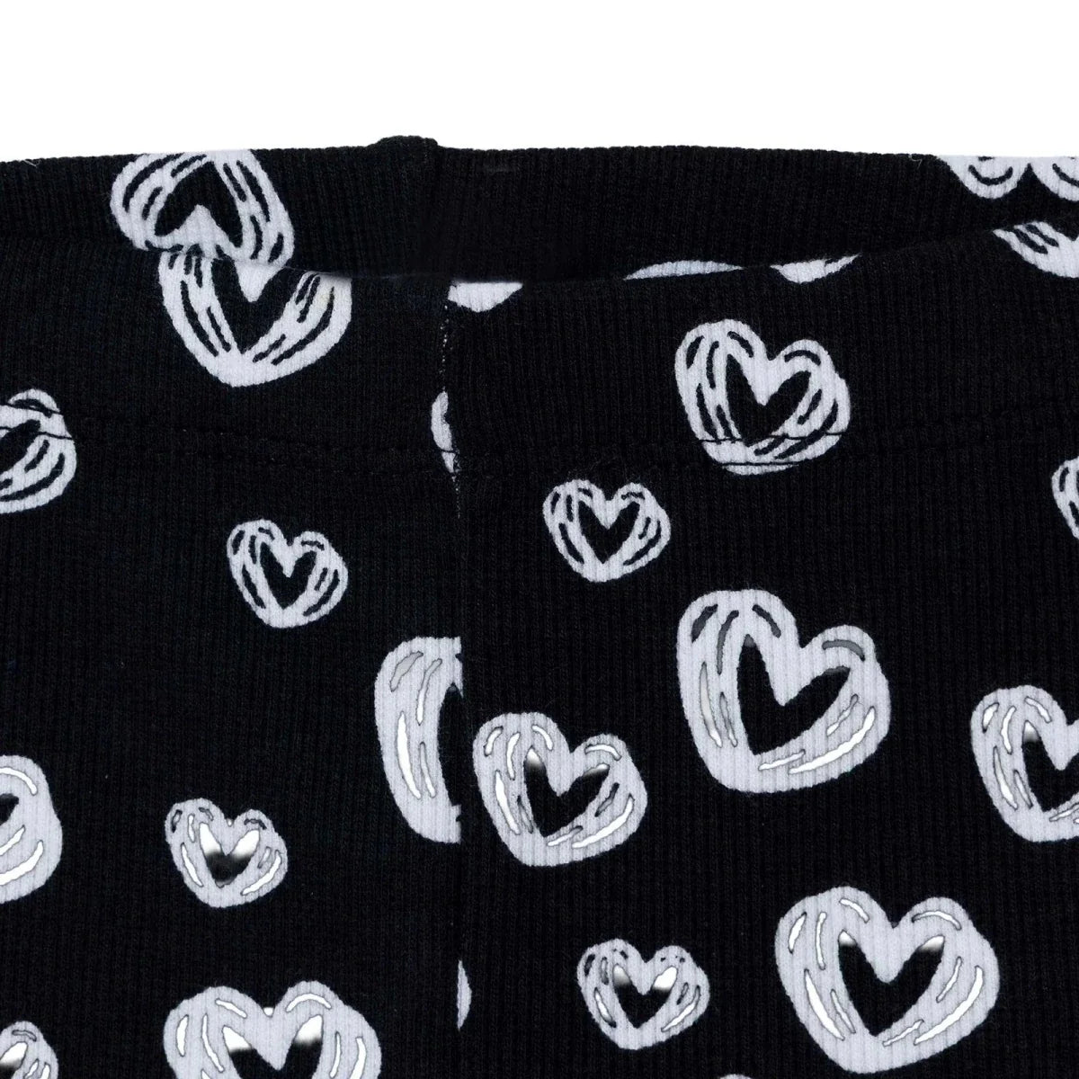 HelloBaby Heart Print Ribbed Baby Leggings (1-3 Months to 12 Months)