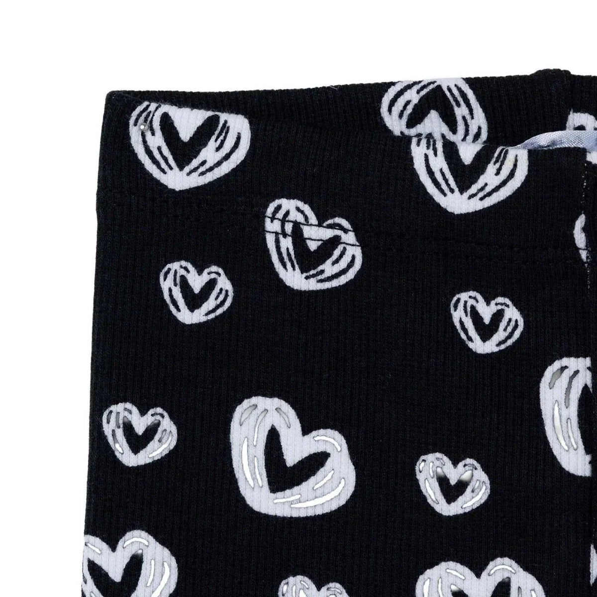 HelloBaby Heart Print Ribbed Baby Leggings (1-3 Months to 12 Months)