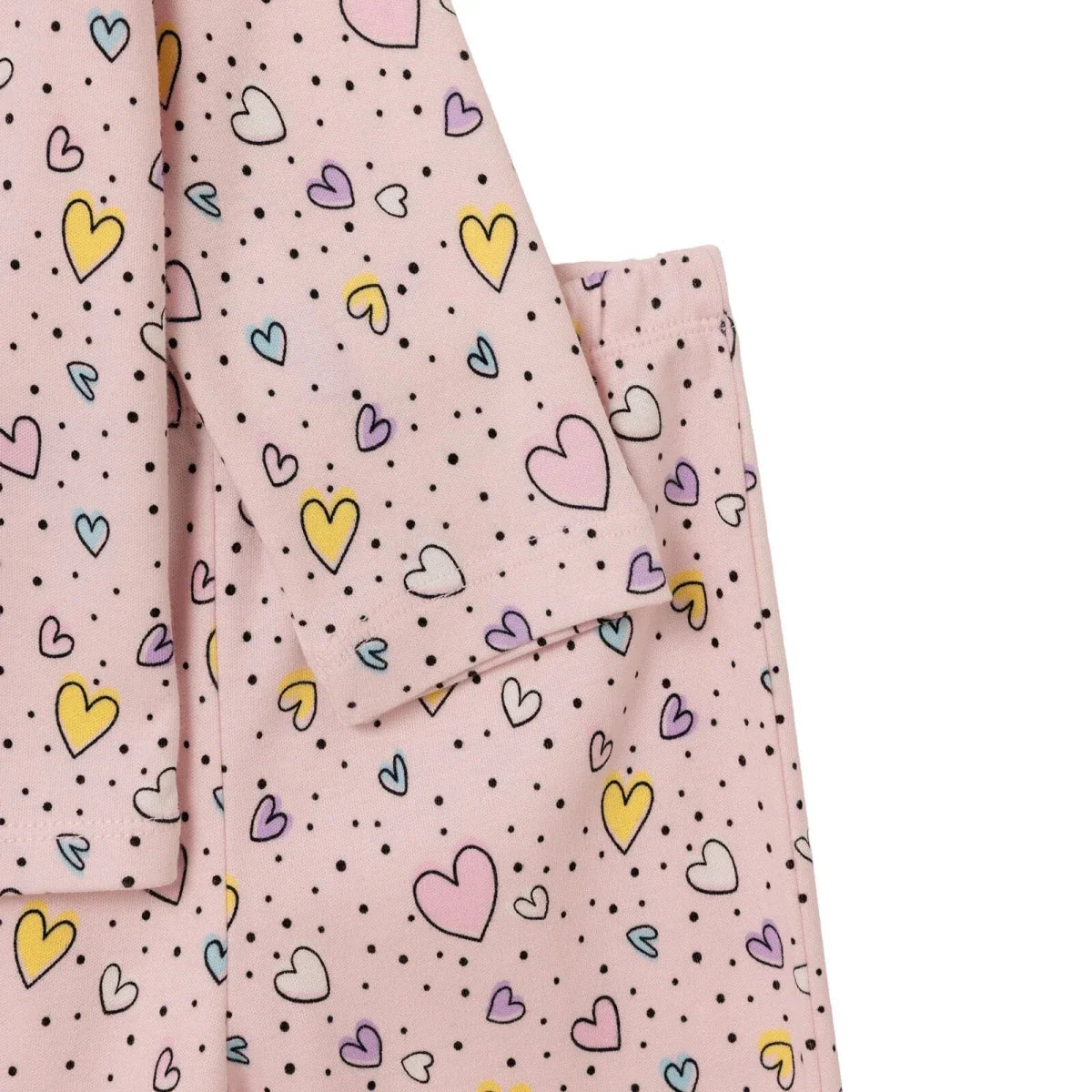 HelloBaby Heart Print Shirt Collar Baby Pyjama Set (3-6 Months to 3-4 Years)