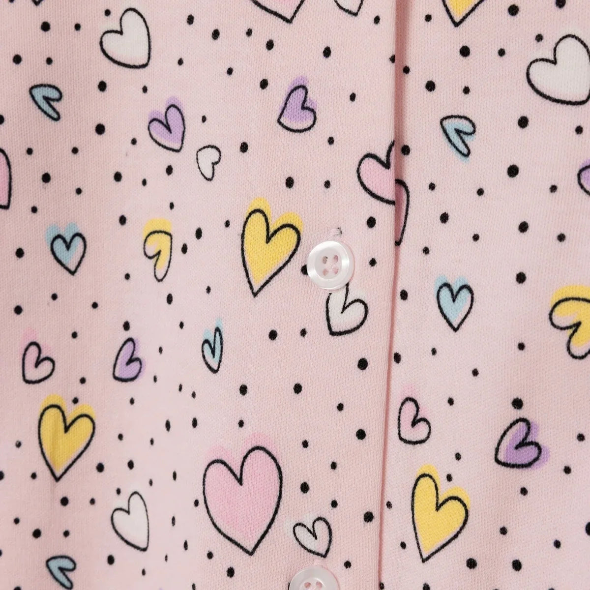 HelloBaby Heart Print Shirt Collar Baby Pyjama Set (3-6 Months to 3-4 Years)