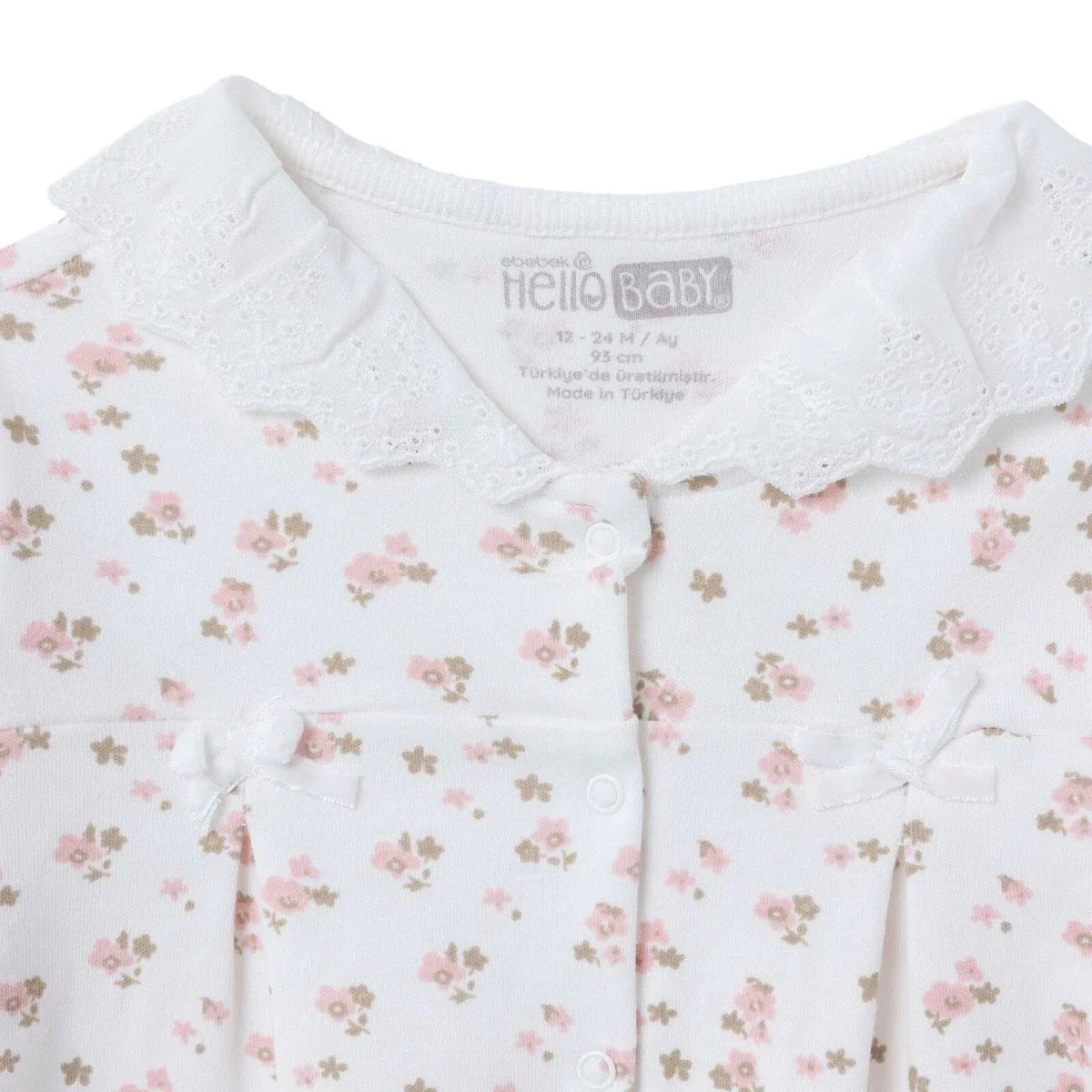 HelloBaby Floral Print Peter Pan Collar Baby Pyjama Set (3-6 Months to 2-3 Years)