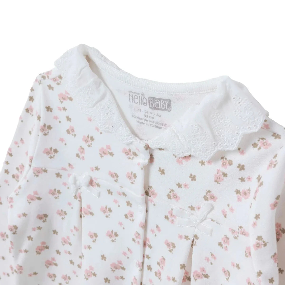 HelloBaby Floral Print Peter Pan Collar Baby Pyjama Set (3-6 Months to 2-3 Years)