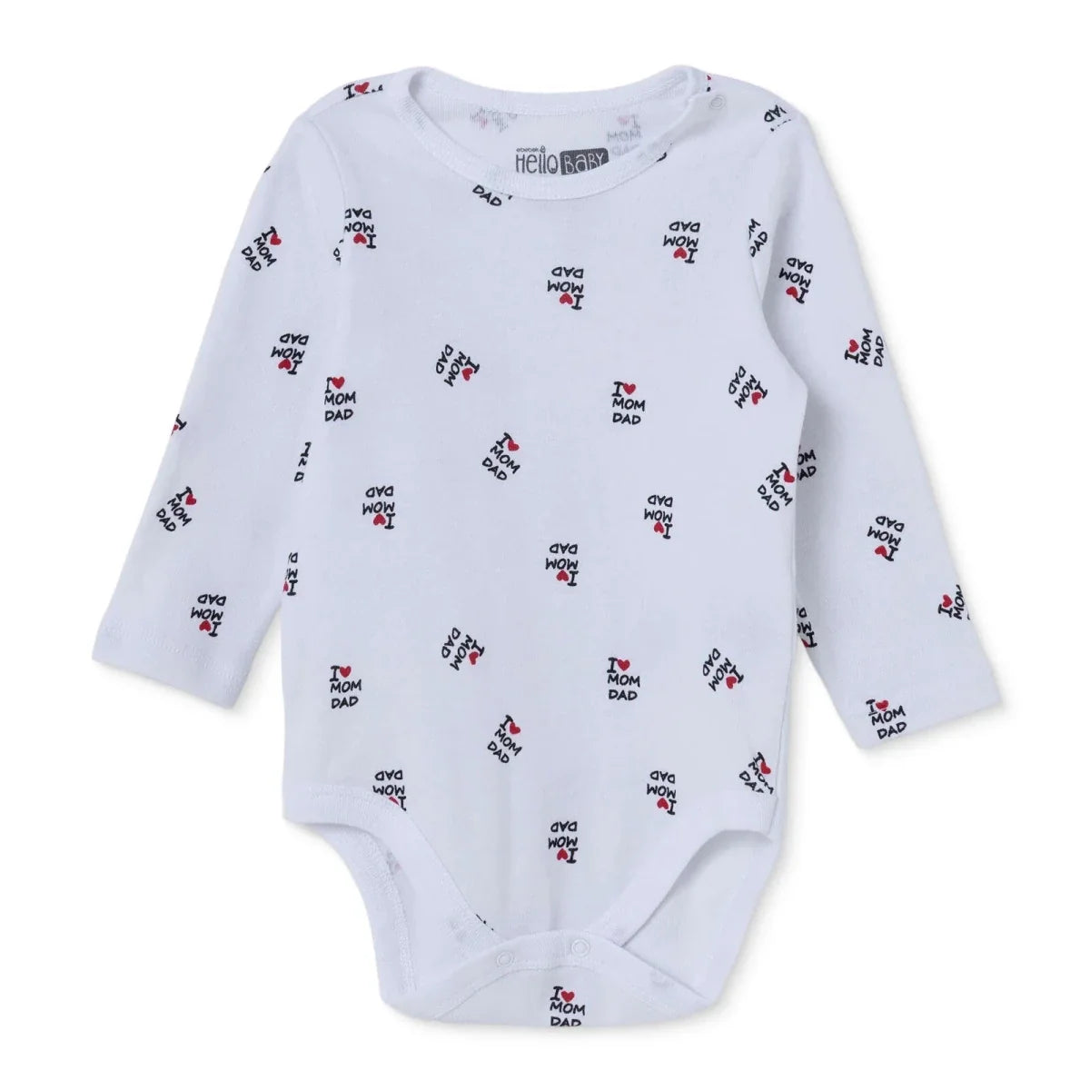 HelloBaby Long Sleeve Baby Bodysuit (1-3 Months to 2-3 Years)