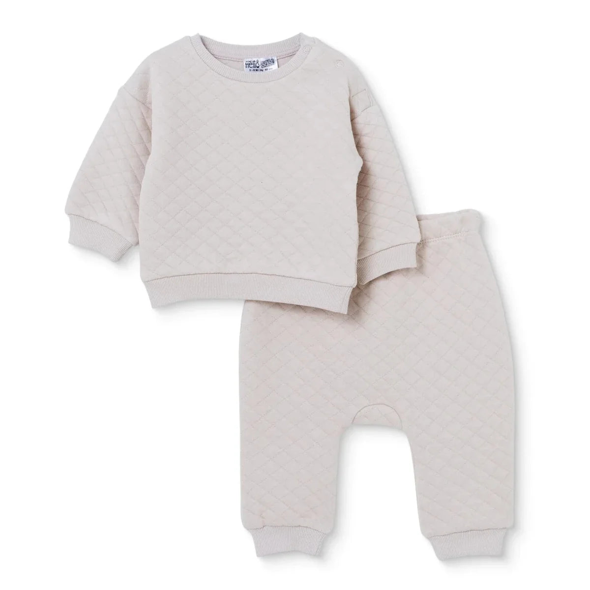 HelloBaby Quilted Baby Sweatshirt & Leggings Set (1-3 Months to 12 Months)