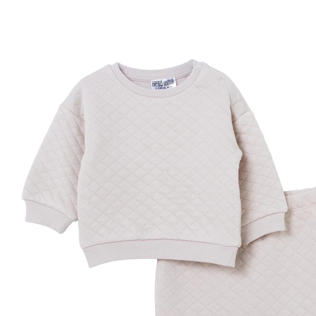 HelloBaby Quilted Baby Sweatshirt & Leggings Set (1-3 Months to 12 Months)