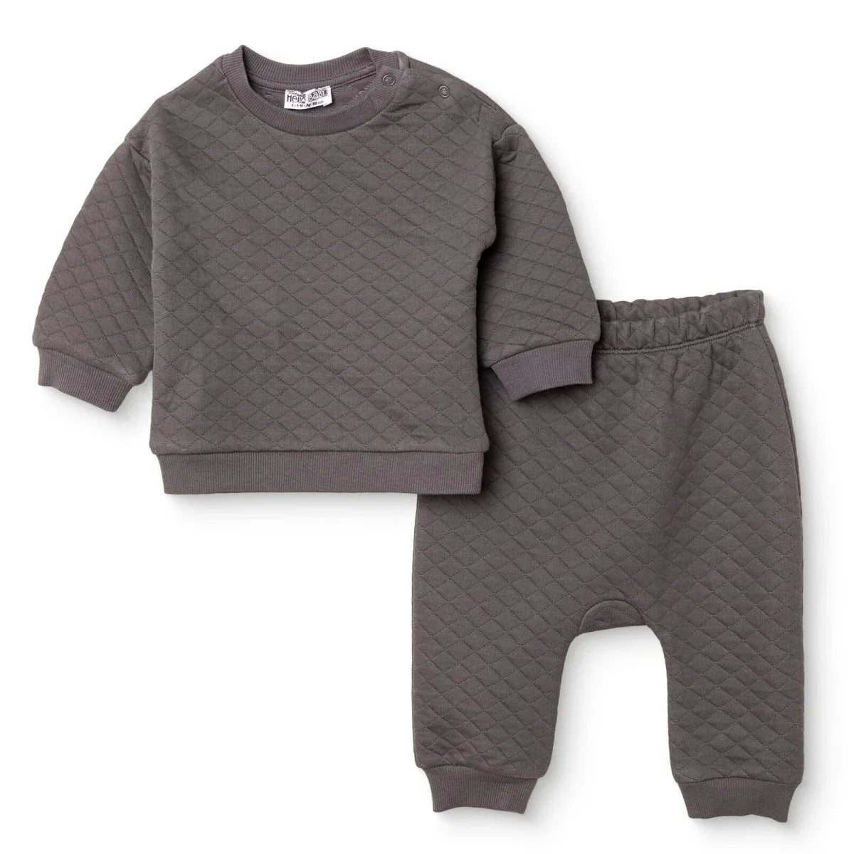 HelloBaby Quilted Baby Sweatshirt & Leggings Set (1-3 Months to 12 Months)