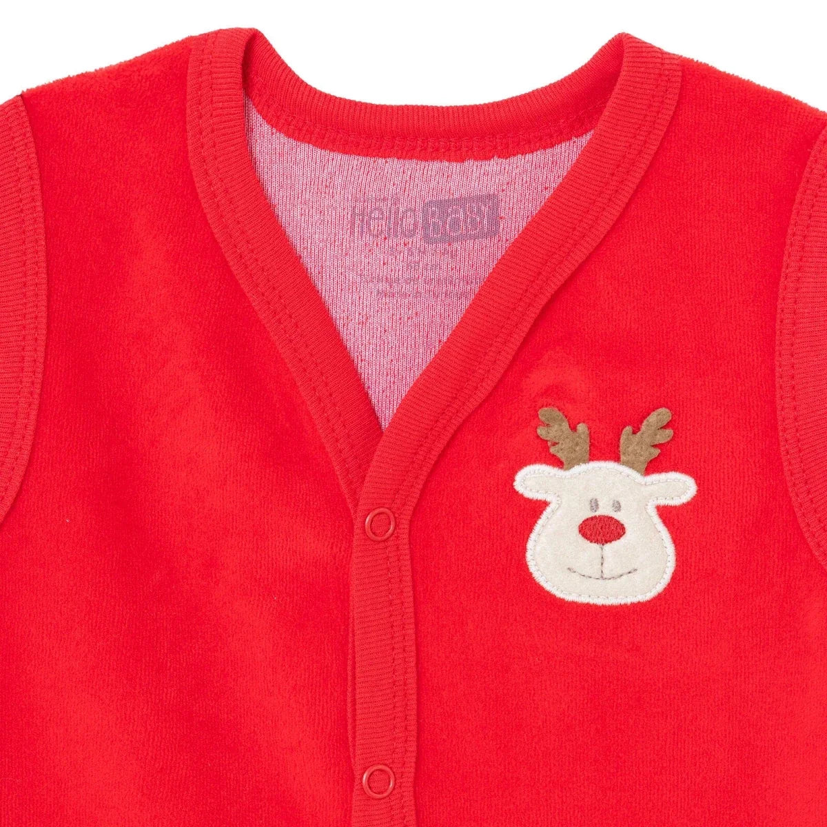 HelloBaby Deer Print Velour Baby Gilet (Newborn to 6-9 Months)