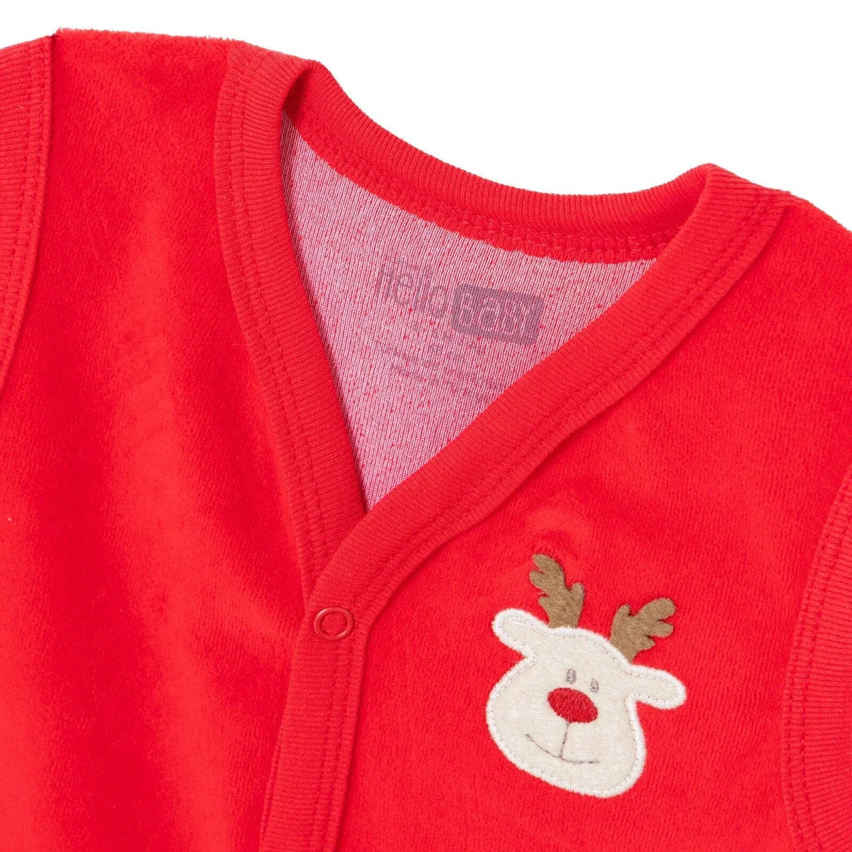 HelloBaby Deer Print Velour Baby Gilet (Newborn to 6-9 Months)