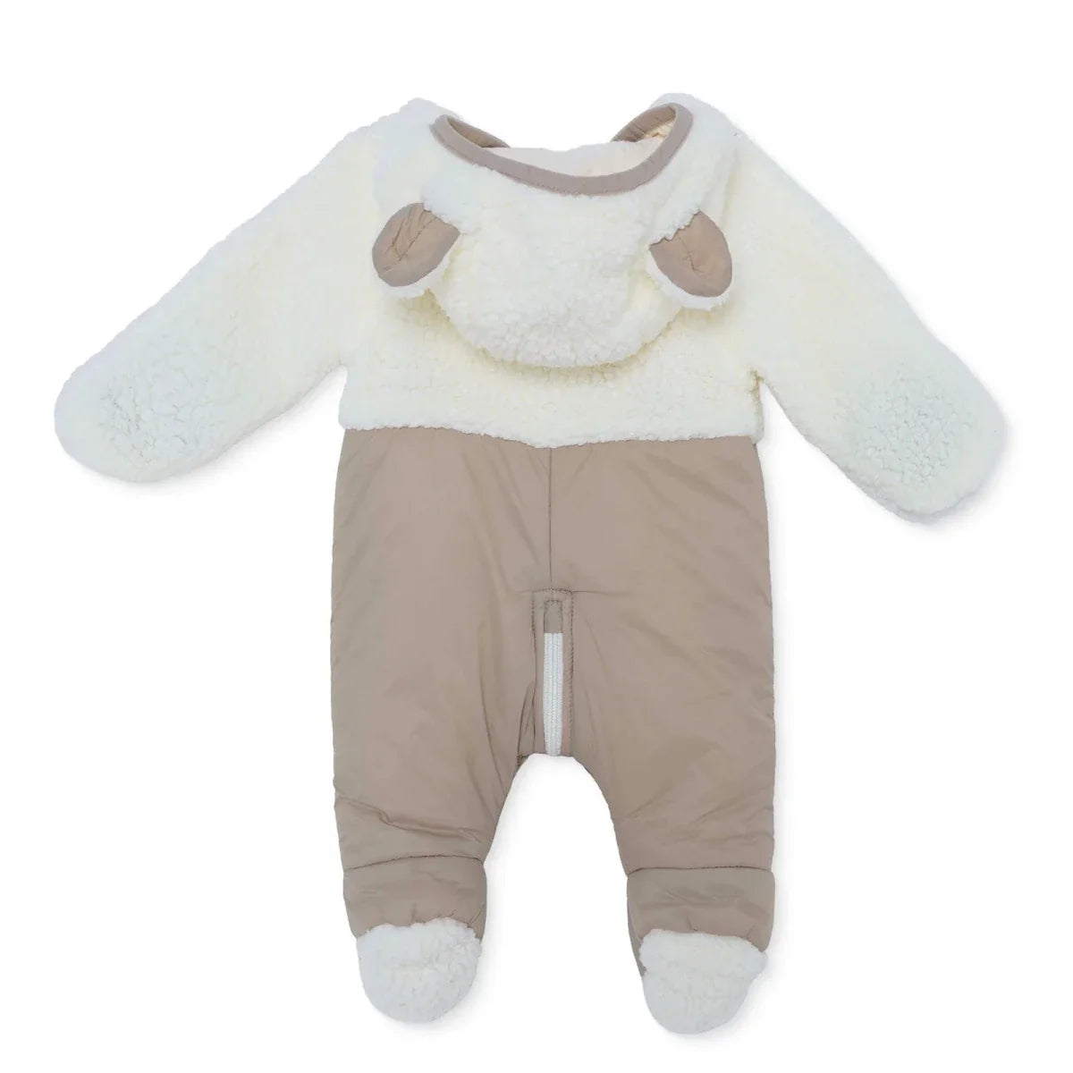 Midimod Hooded Zip-Up Soft Fleece Baby Pramsuit (1-3 Months to 12 Months)