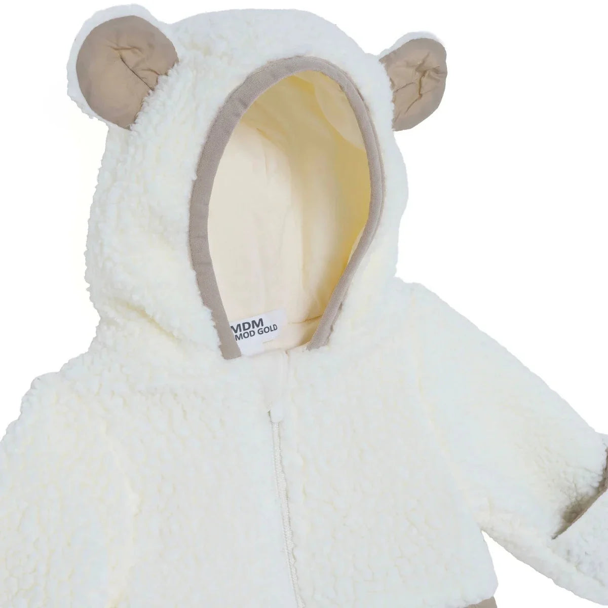 Midimod Hooded Zip-Up Soft Fleece Baby Pramsuit (1-3 Months to 12 Months)