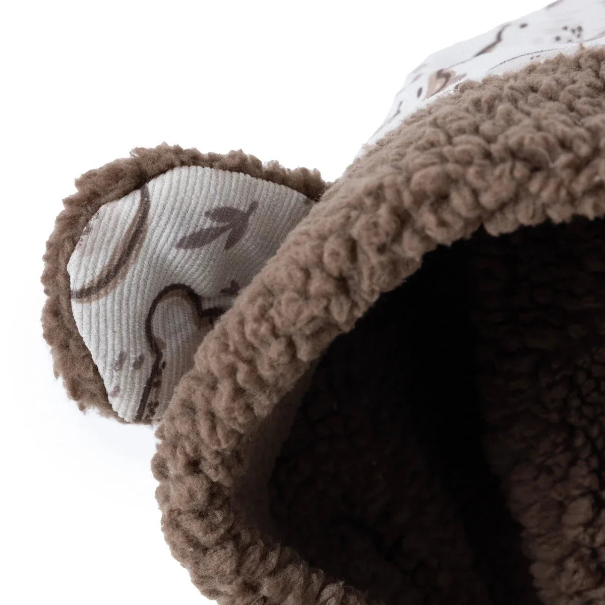 Midimod Animal Print Hooded Lined Fleece Baby Pramsuit (1-3 Months to 12 Months)