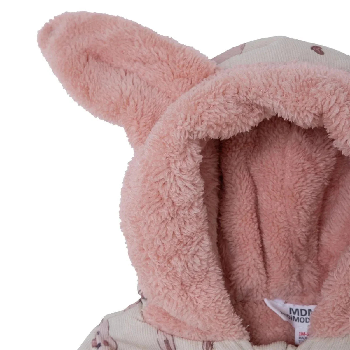 Midimod Hooded Zip-Up Soft Fleece Baby Pramsuit (1-3 Months to 12 Months)