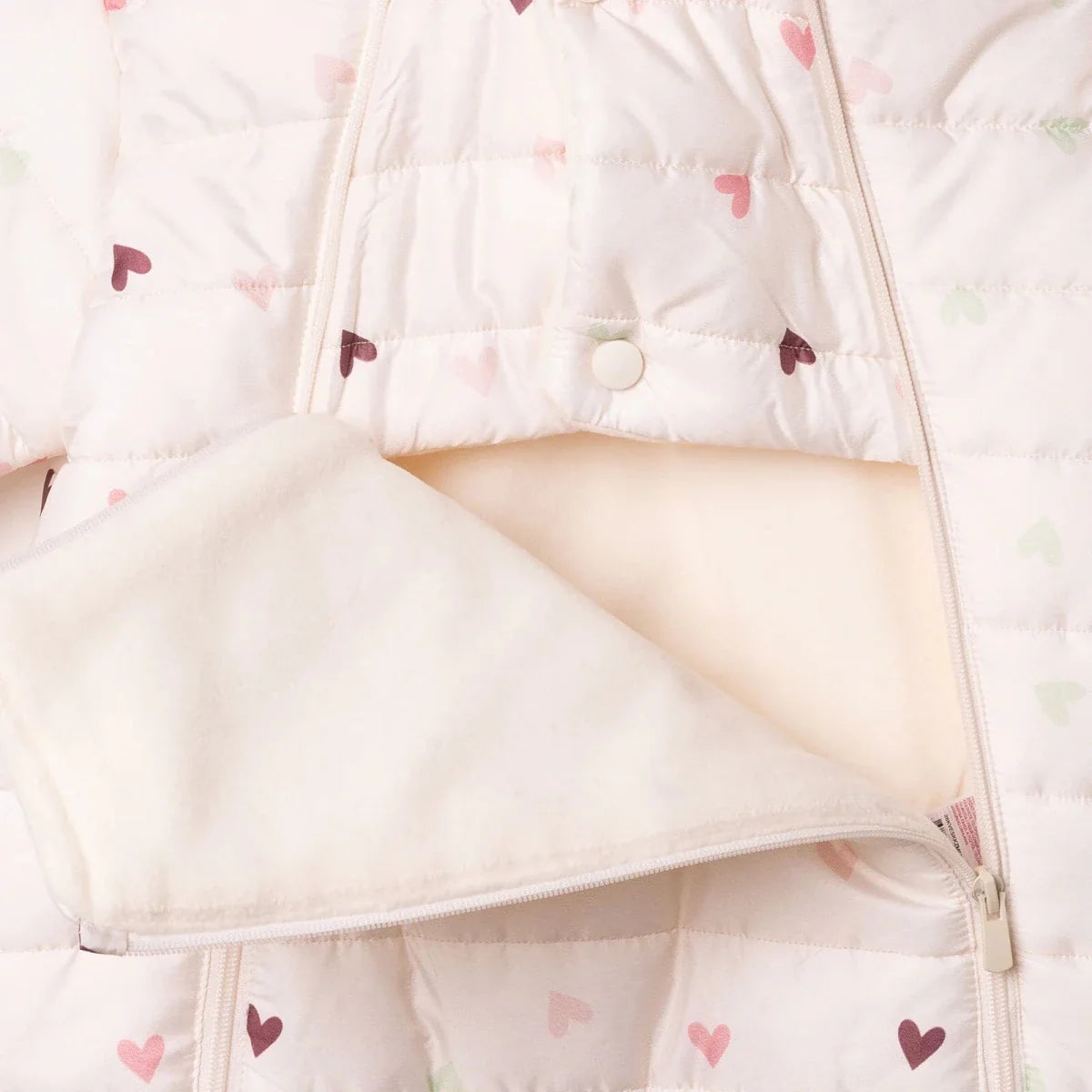 Verscon Hooded Heart Print Fleece Baby Pramsuit (9-12 Months to 18 Months-2 Years)