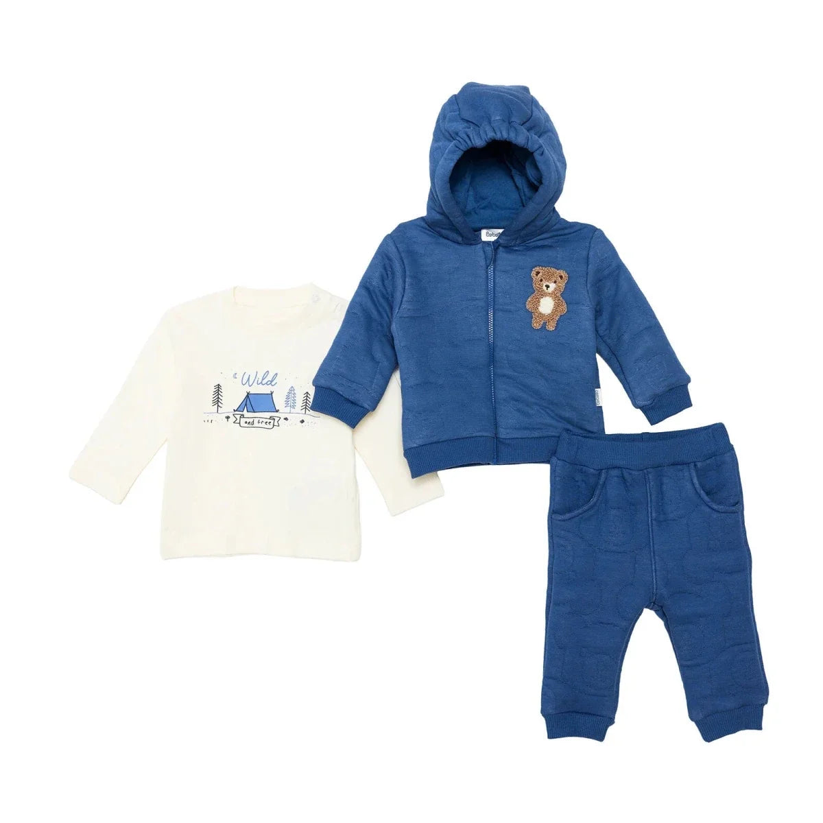 Bebetto 3 Piece Baby Cardigan, T-Shirt & Leggings Set (1-3 to 12 Months)