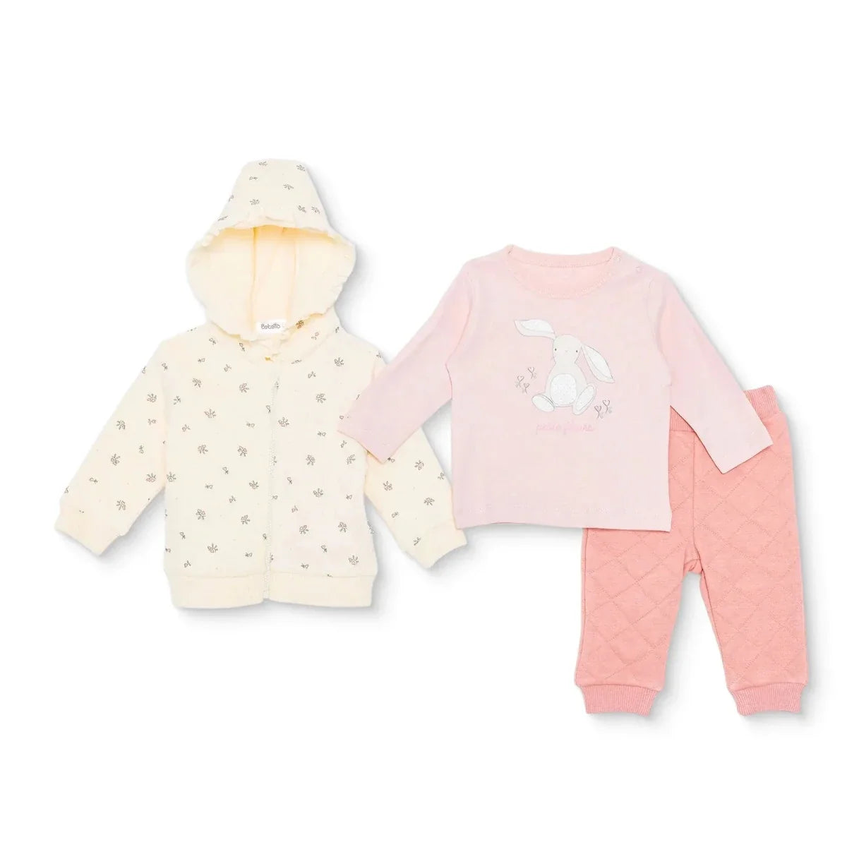 Bebetto 3 Piece Baby Cardigan, Sweatshirt & Leggings Set (1-3 to 12 Months)