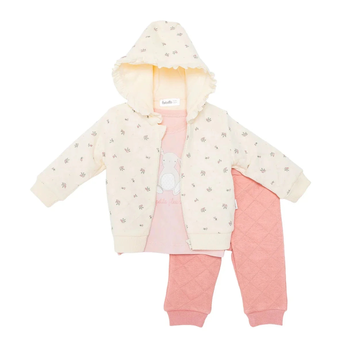 Bebetto 3 Piece Baby Cardigan, Sweatshirt & Leggings Set (1-3 to 12 Months)
