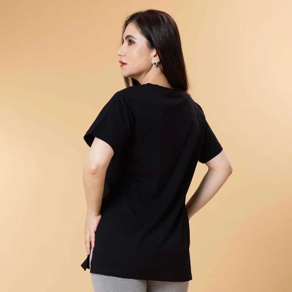 Baby Mom Heart Print Women's Maternity Short Sleeve T-Shirt (S to 2XL)