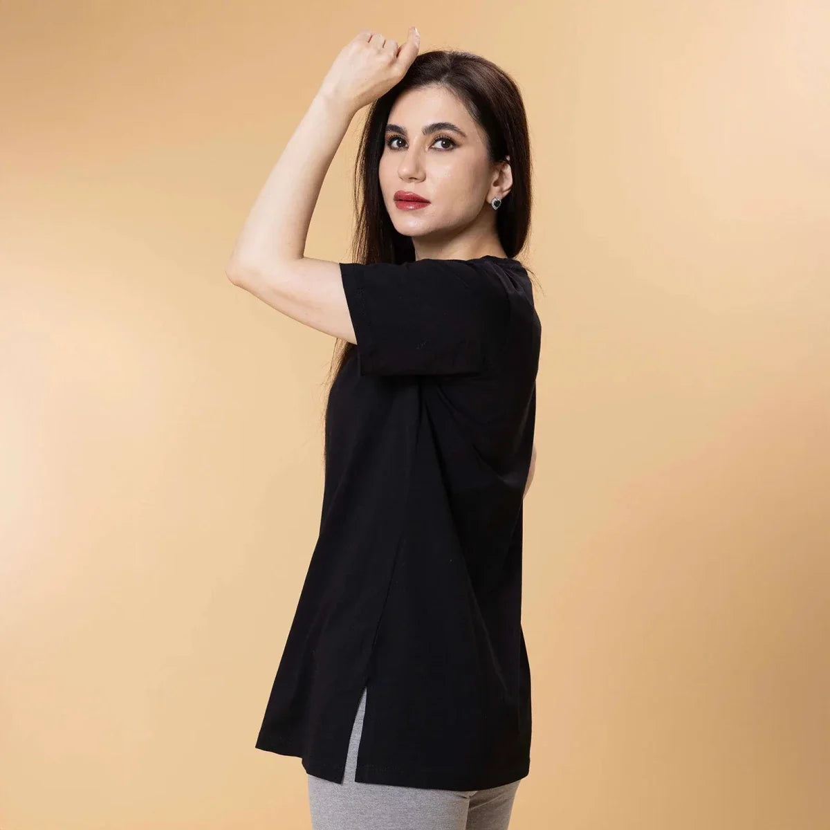 Baby Mom Heart Print Women's Maternity Short Sleeve T-Shirt (S to 2XL)