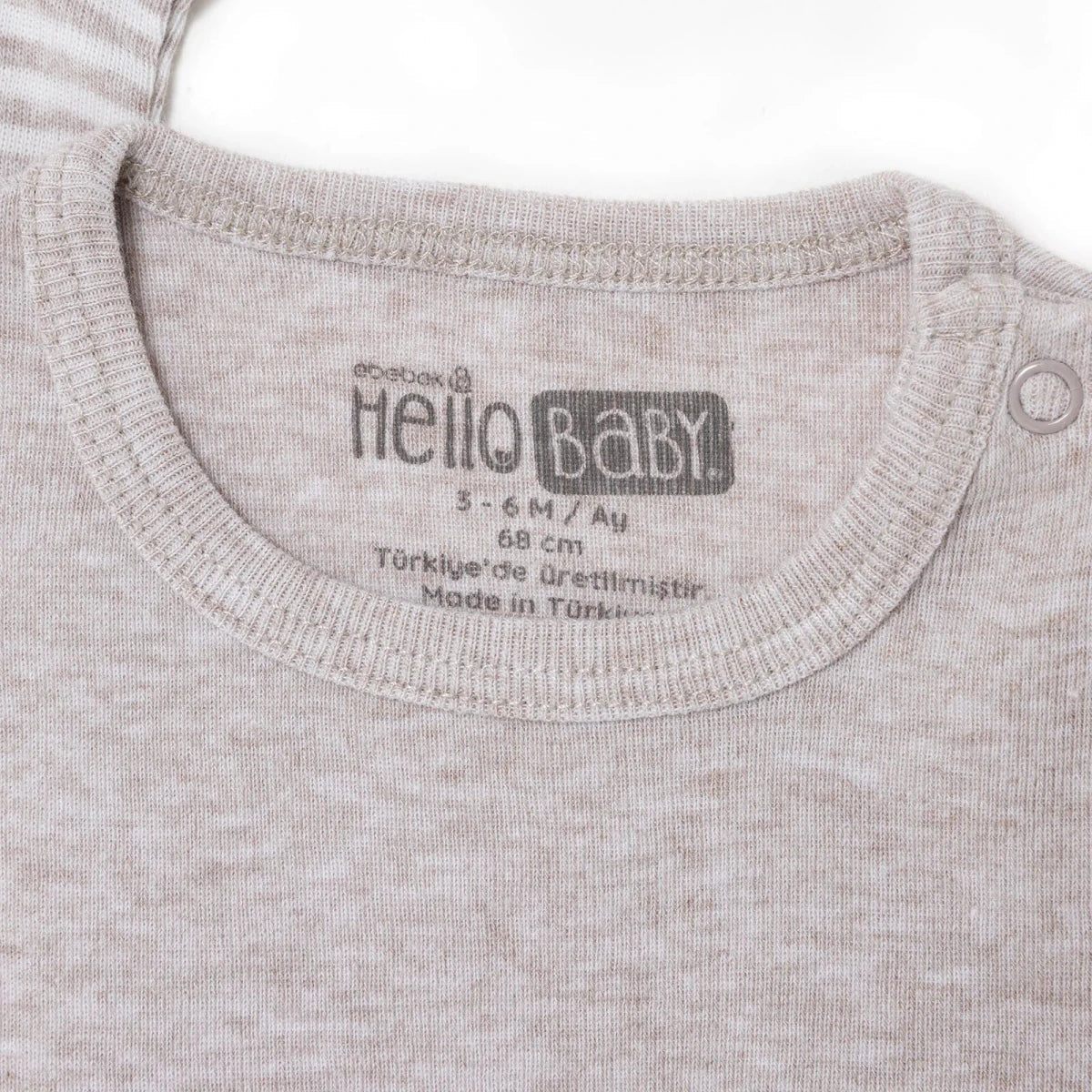 HelloBaby 2 Pack Striped Short Sleeve Baby Bodysuits (1-3 Months to 2-3 Years)