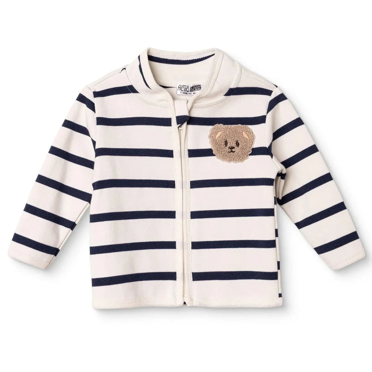 HelloBaby Grandad Collar Printed Baby Cardigan (1-3 Months to 12 Months)