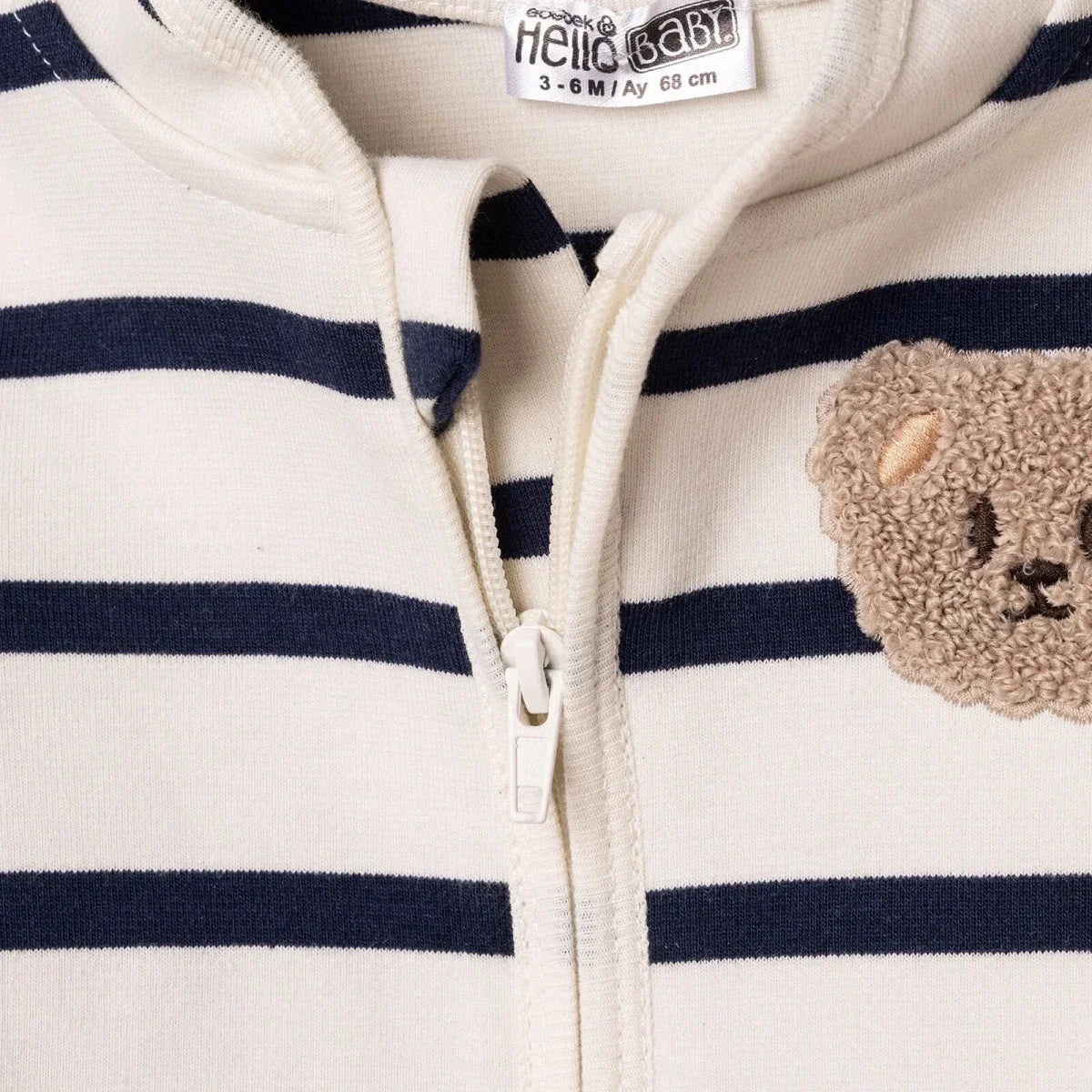 HelloBaby Grandad Collar Printed Baby Cardigan (1-3 Months to 12 Months)