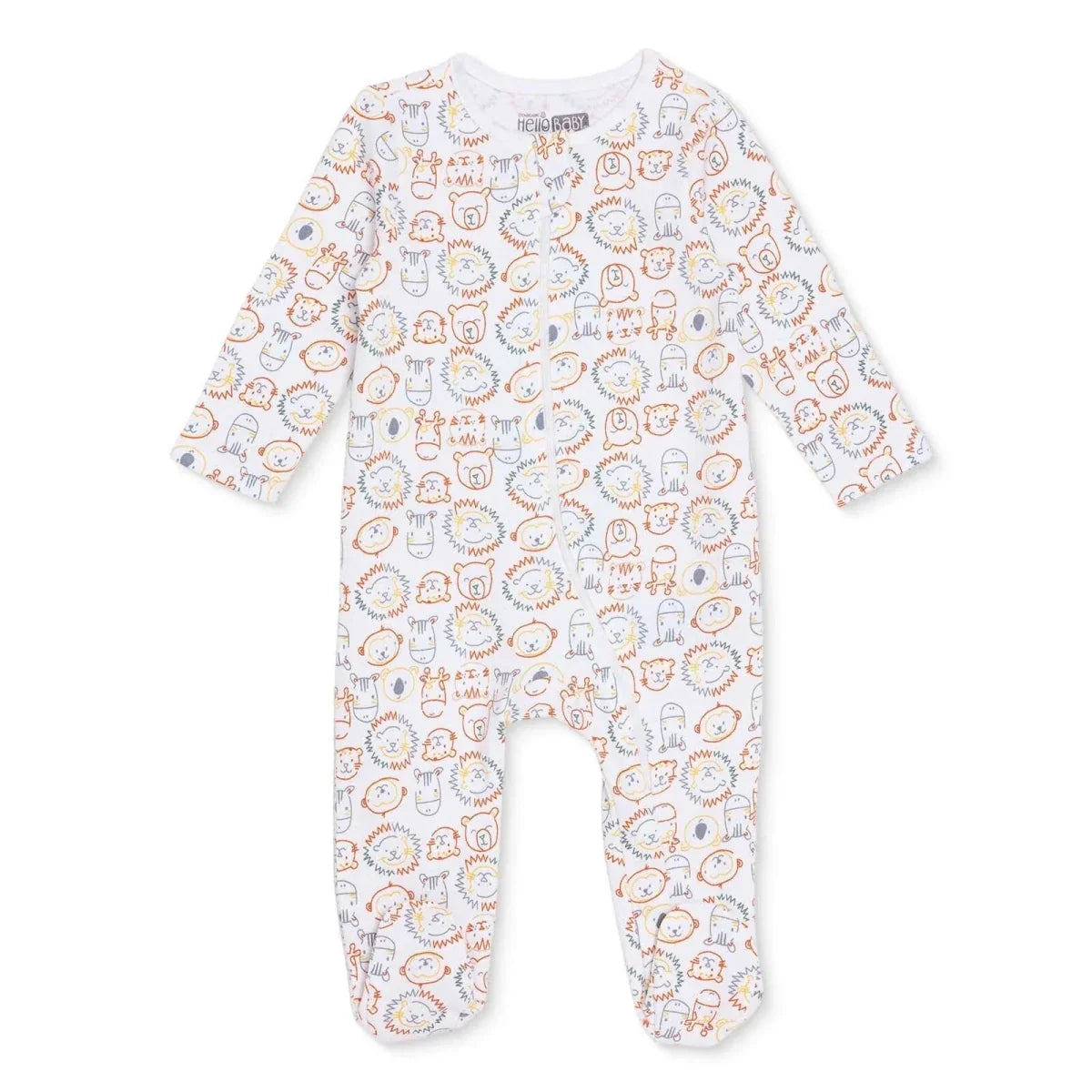 HelloBaby Long Sleeve Baby Sleepsuit with Feet (Newborn to 6-9 Months)