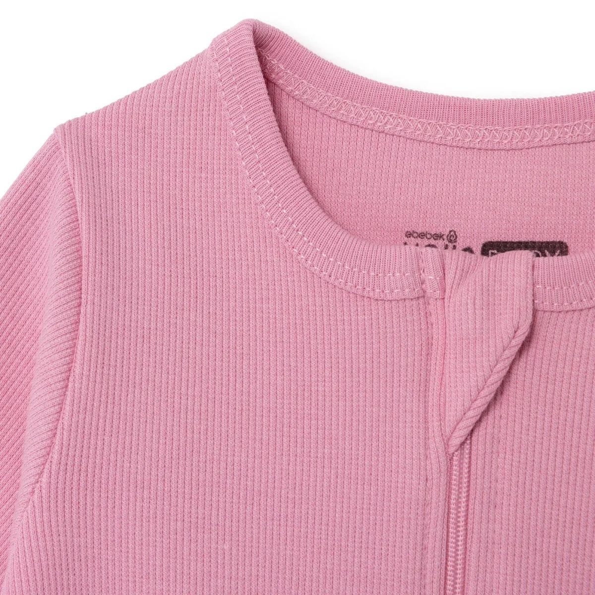 HelloBaby Girls Footed Sleepsuit Zip Fastening Crew Neck Full Length Long Sleeve - Pink