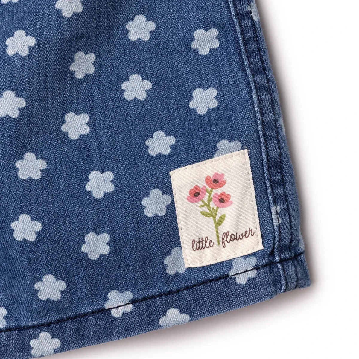 HelloBaby Floral Print Denim Baby Shorts (6-9 Months to 4-5 Years)