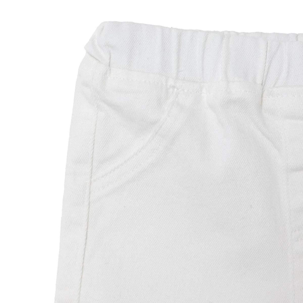 HelloBaby Girls Denim Shorts Buttoned Berry Belle Short Length - Ecru