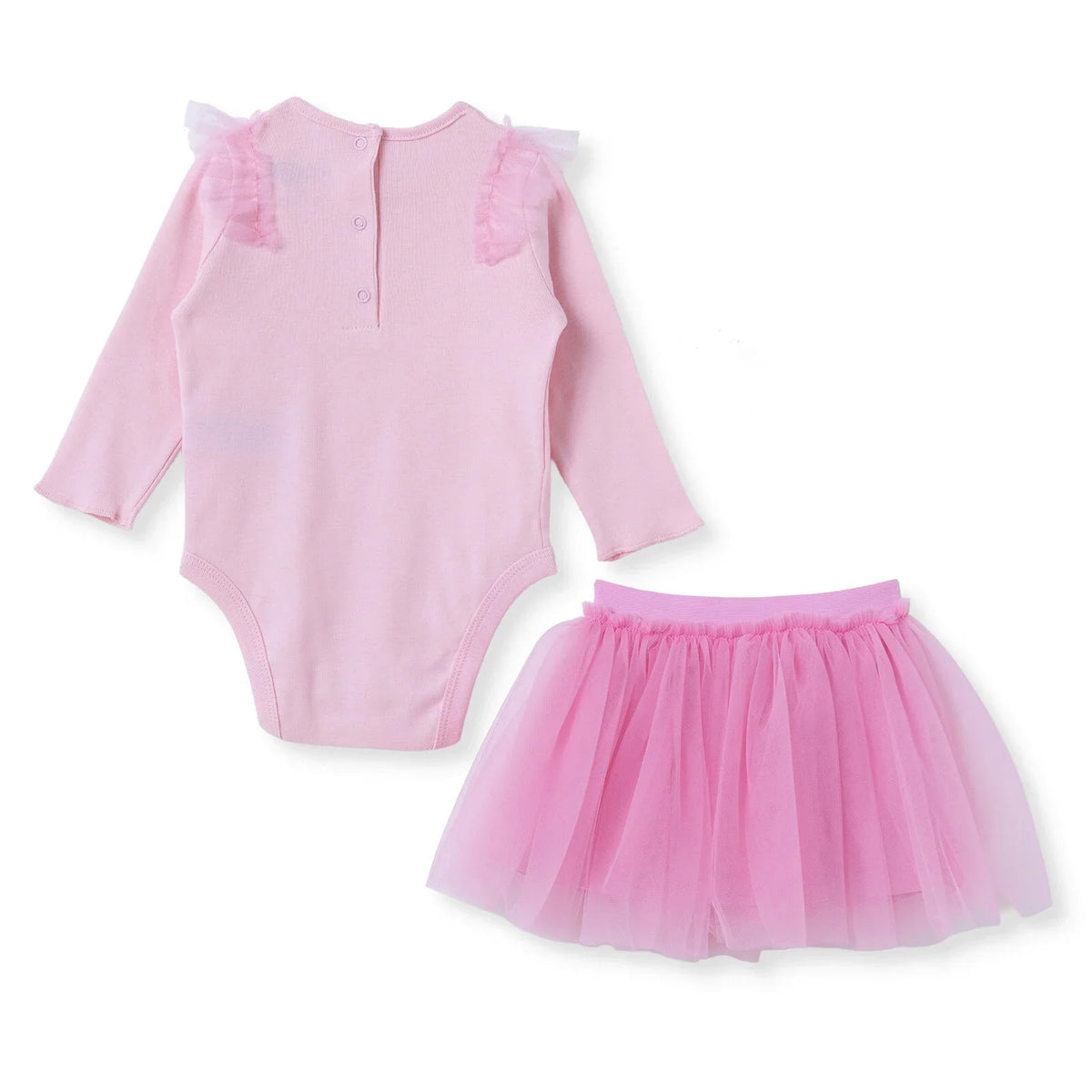 HelloBaby Floral Print Long Sleeve Baby Top & Tulle Skirt Set (1-3 to 12 Months)