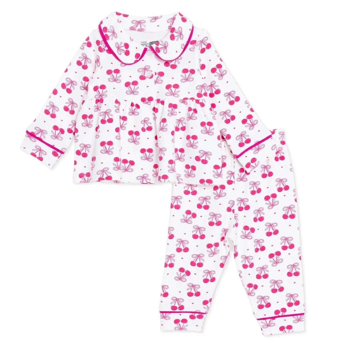 HelloBaby Peter Pan Collar Long Sleeve Baby Pyjama Set (3-6 Months to 2-3 Years)