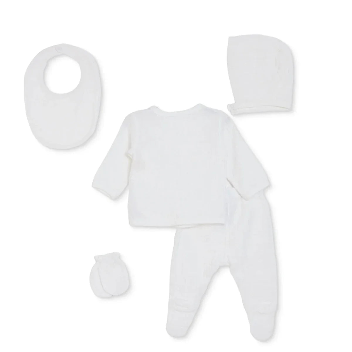 HelloBaby 5 Piece "Little One" Slogan Muslin Baby Hospital Bag Set on a Hanger (Newborn)