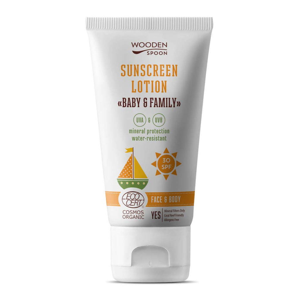 Organic Sunscreen Lotion Baby & Family 30 SPF- 150ml