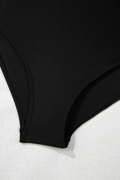 Black Sleek Side-Tied Swim Dress Women UK | S–2XL