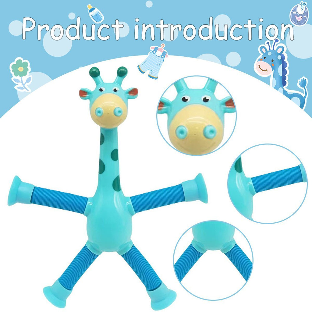 Giraffe Tubes Sensory Toys Novelty Spring Fidget Toy Stretch Tube Stress Relief Toy For Kid Birthday Gift Party Favors