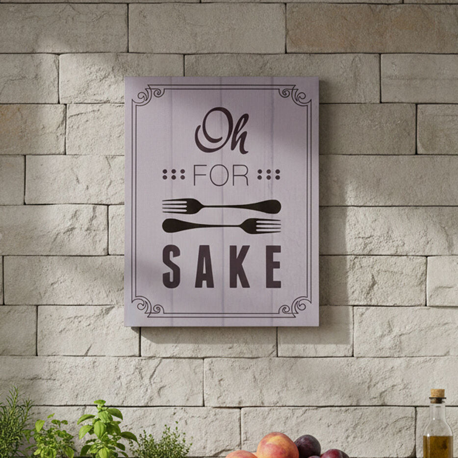 Pun and Games Oh For Fork Sake Wall Plaque