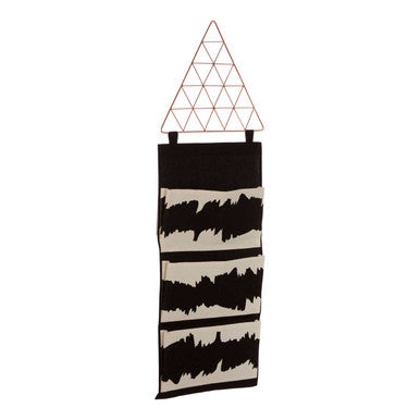 Verti Black Wall Hanging Pocket Organiser
