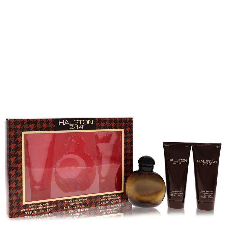 Halston Z-14 Gift Set by Halston - Cologne Spray, Aftershave Balm, and Body Wash