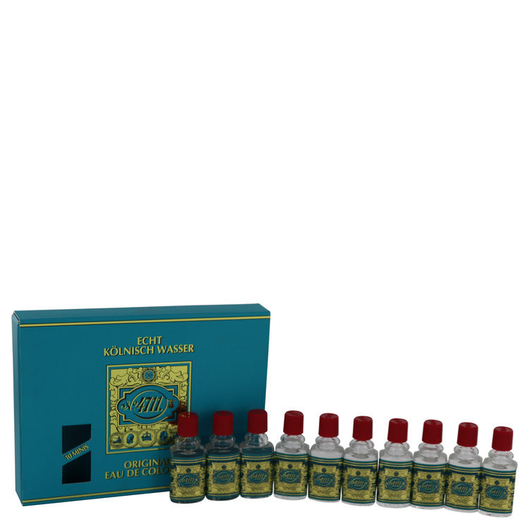 4711 Gift Set by 4711 - Ten Travel-Size Eau de Cologne Bottles, 0.10 oz / 3 ml Each