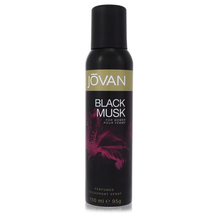 Jovan Black Musk Deodorant Spray for Women, 5 oz / 147 ml
